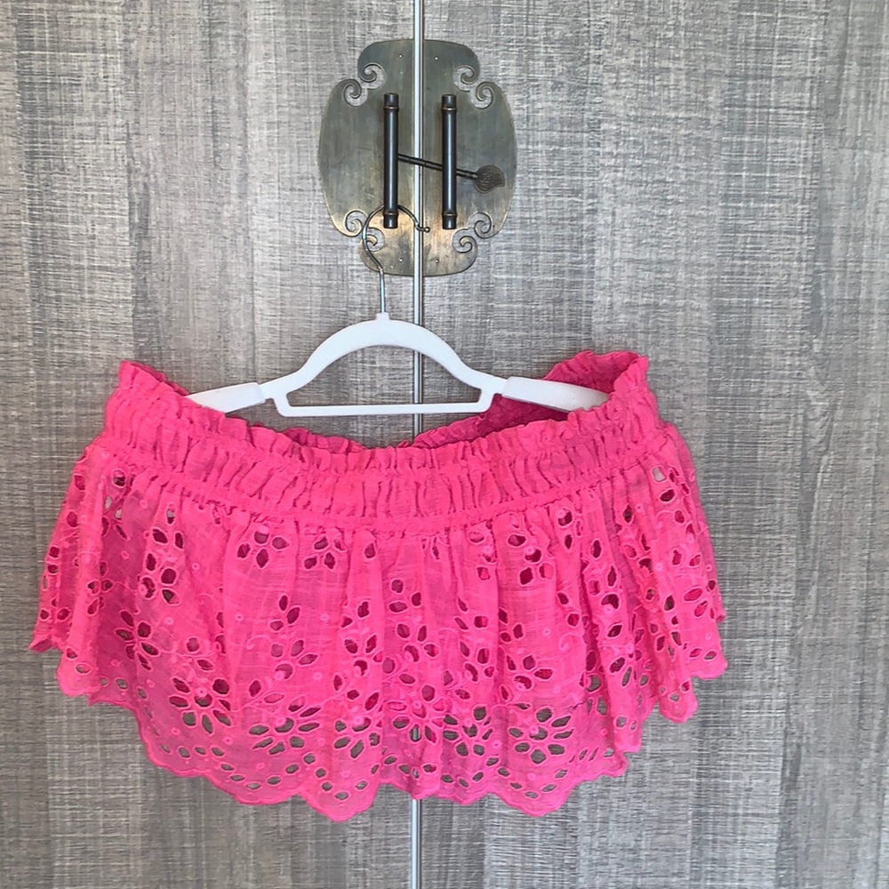 Free People One‎ Perla Eyelet Lace Off-shoulder